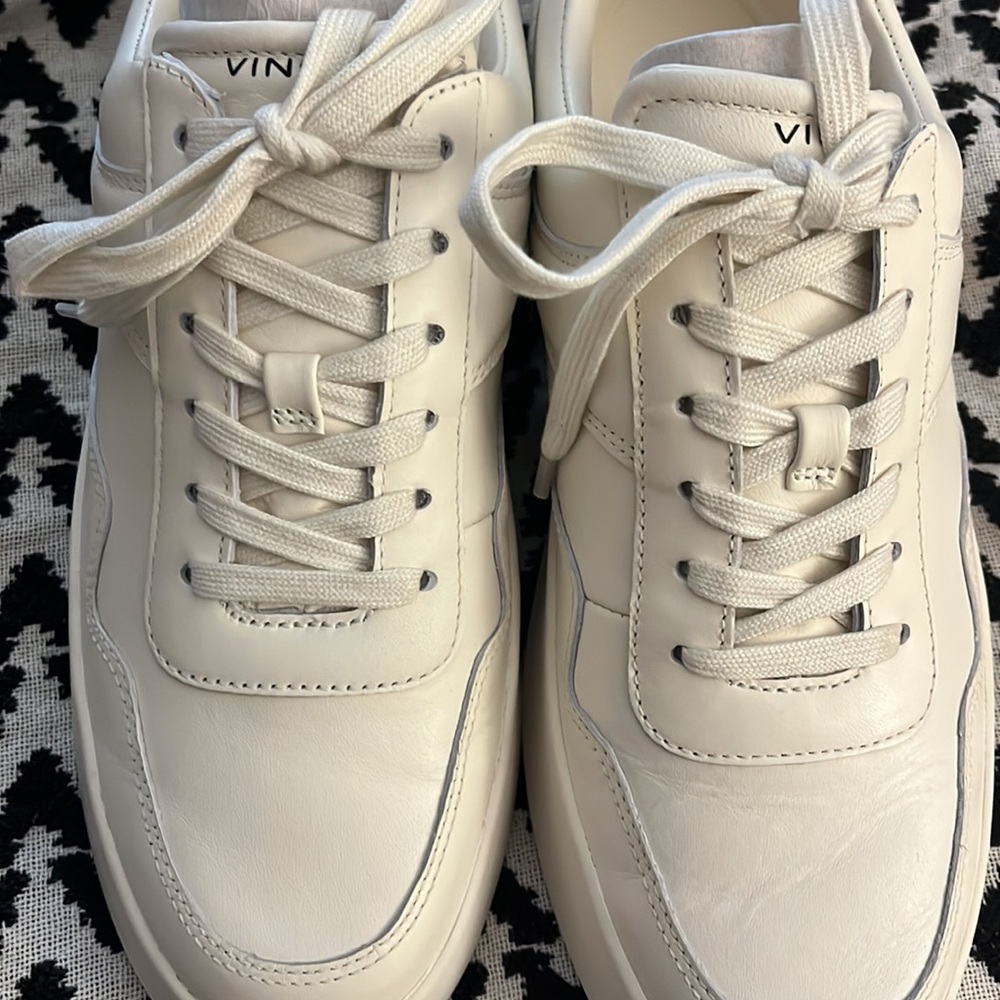 NWT NIB Vince warren court sneakers white color milk size 9 - Picture 7 of 7